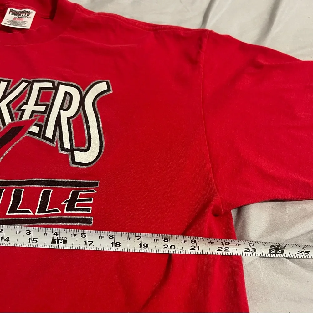 PowerPro Shirt Men 2XL Red Cotton‎ Athletic Logo Lightweight Short Sleeve Tee